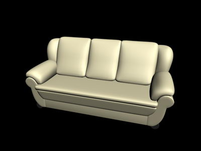 Modelo 3D del sof de plata antigua