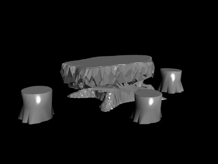 Tabla Modelo 3D de moho blanco