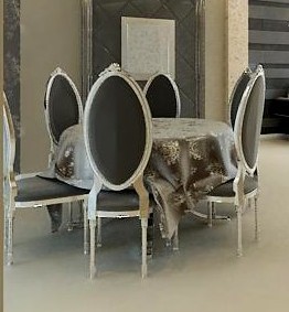 Mesas y sillas Modelo 3D