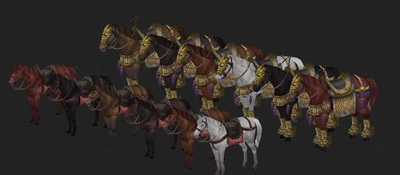 3D caballos modelo