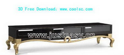 Mueble de televisin europeas modelo 3D