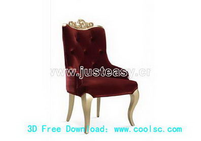 sof de color rojo oscuro modelo 3D (incluyendo materiales)