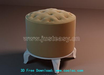 Moda taburete suave modelo 3D (incluyendo materiales)