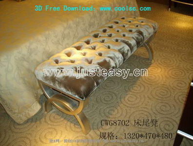 cama de estilo europeo heces finales modelo 3D (incluyendo materiales)