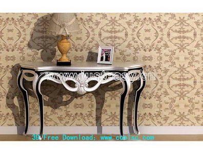 mesa europea, el modelo 3D (incluyendo materiales)