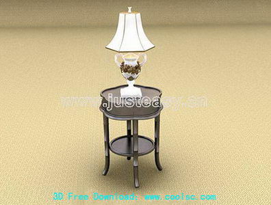 De estilo europeo de cermica de mesa lmpara Modelo 3D (incluyendo materiales)