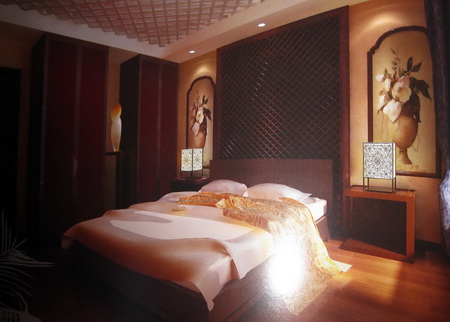China Vintage dormitorio de madera (incluidos los materiales)