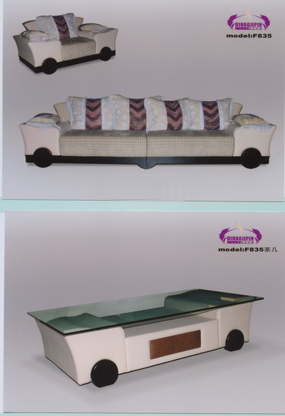Exquisito sof y mesa de centro 3D Modelo de Negocio