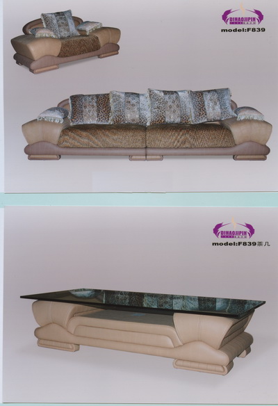 Gris sof y mesa de centro 3D Modelo de Negocio