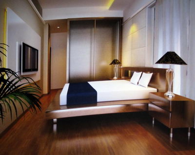 Hotel de negocios dormitorio modelo 3D (incluyendo materiales)