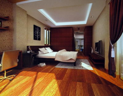 Versin simplificada del modelo 3D dormitorios hogar (incluidos los materiales)