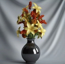Planta de los bonsai de la serie - Flores modelo 3D (incluyendo materiales)