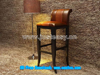 Alto 3d modelo de madera 3d model download,free 3d models download Sillas para barras de cocina