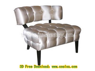 Plata elegante sof modelo 3D (incluyendo materiales)