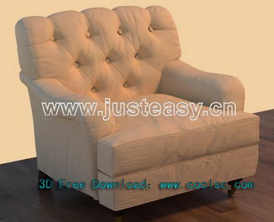 Moderno sof retro modelo 3D (incluyendo materiales)