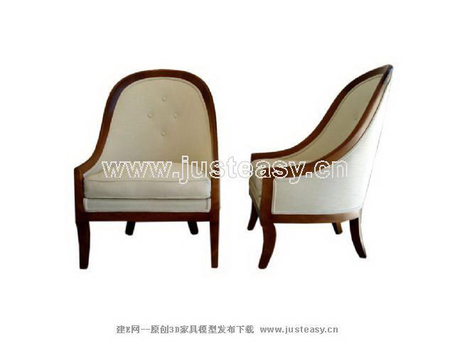 Inicio silla redonda diaria modelo 3D (incluyendo materiales)