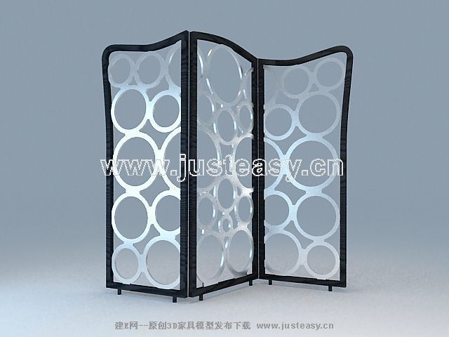 Moda 3 pantalla de mobiliario modelo 3D (incluyendo materiales)
