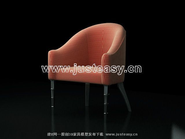sof rosa modelo 3D (incluyendo materiales)