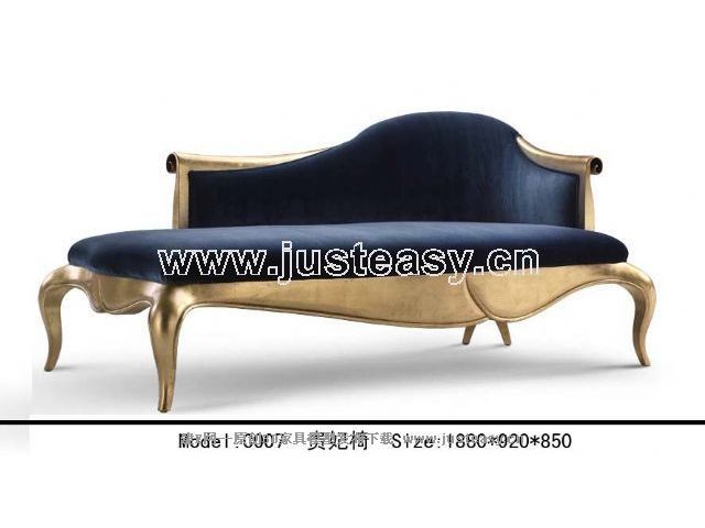 Po chaise longue Yang Europea modelo 3D de estilo neoclsico (incluidos los materiales)