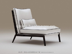 Modelo 3D de la silla clsica en blanco y negro (con material)