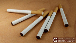 Modelo 3D de cigarrillos punta de filtracin (incluidos los materiales)