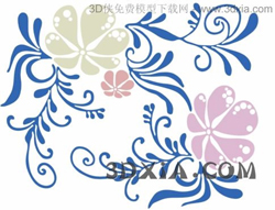 Modelo 3D flores textura de fondo (incluidos los materiales)