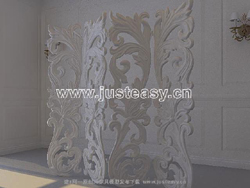 pantalla Europea 3D de yeso del modelo (incluyendo materiales)
