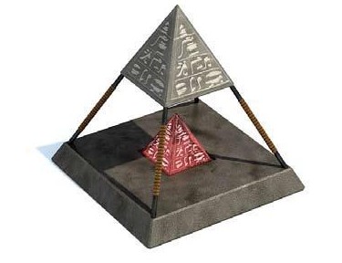 3D juego de apoyo - modelo 3D de la pirmide
