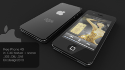 Libre iPhone 3D modelo de cuatro generaciones