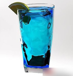 Modelo 3D de las bebidas azul