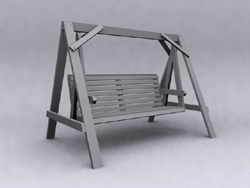 Modelo en 3D de la madera del oscilacin