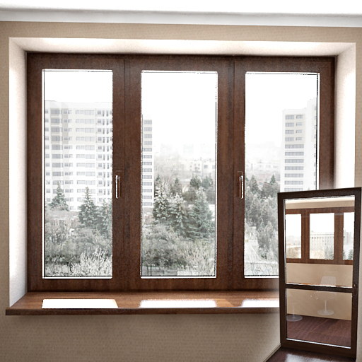 modelo refinado en 3D de ventanas de madera. modelo refinado en 3D de ventanas de madera.
