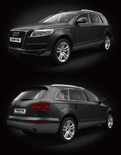 Audi P73 D modelo de coche (incluidos los materiales)