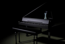 Modelo en 3D de piano clsico