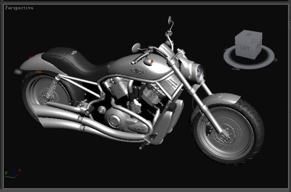 Modelo en 3D del Prncipe de la motocicleta crucero
