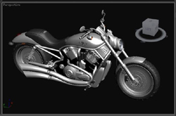Modelo en 3D del Prncipe de la motocicleta crucero