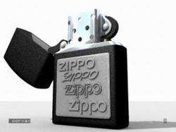 Modelo en 3D del encendedor ZIPPO