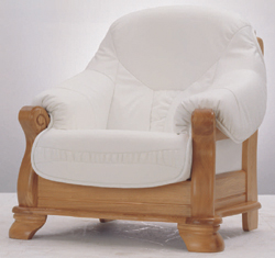 Blanco sof de cuero, comedor de madera modelo 3D de los derechos humanos Didan