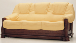 de madera maciza 3D sof modelo sobre la base (incluidos los materiales)