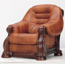 Continental de cuero tallado de madera final silln modelos en 3D (incluyendo materiales)