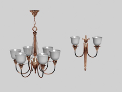 Modelo en 3D de hierro candelabro de cermica