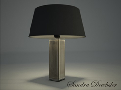 Modelo 3D de una lmpara de mesa cuadrada