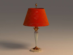 Modelo en 3D de rojo lmpara de cristal de mesa