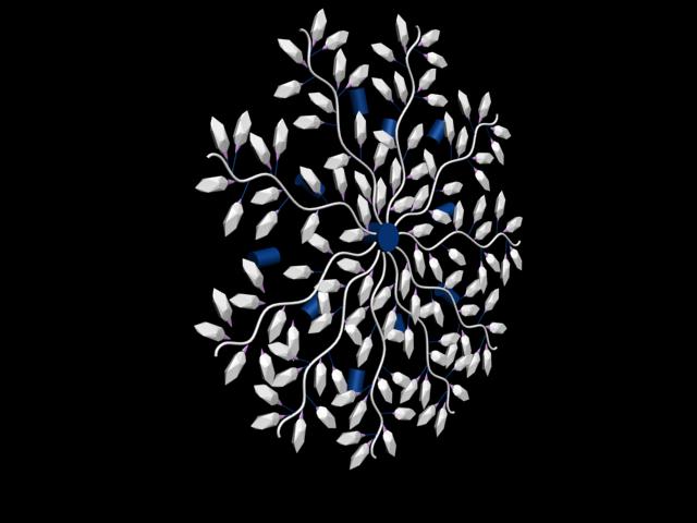 Dendrticas cristal de la lmpara de modelos 3D (incluyendo materiales)
