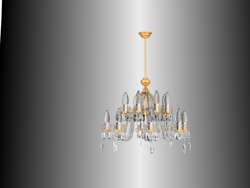 Cristal 3D lmpara vela modelo (incluidos los materiales)