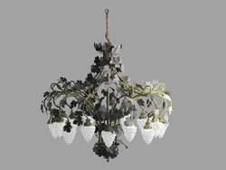 Modelo en 3D de las uvas estilo candelabro (incluidos los materiales)