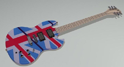 Equipo de msica - guitarra modelo 3D