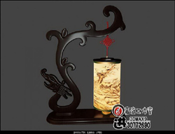 Lmpara de mesa chino - Dragon Modelo 3D