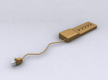 Modelo 3D de la conexin de la placa del enchufe poroso
