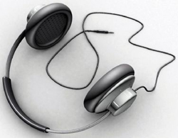 Modelo en 3D de los auriculares de moda